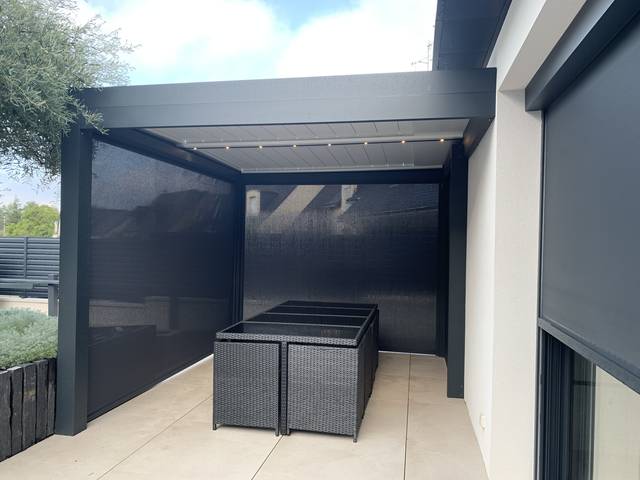 Pergola, préau et marquise — Réalisation JLR Menuiseries Angers