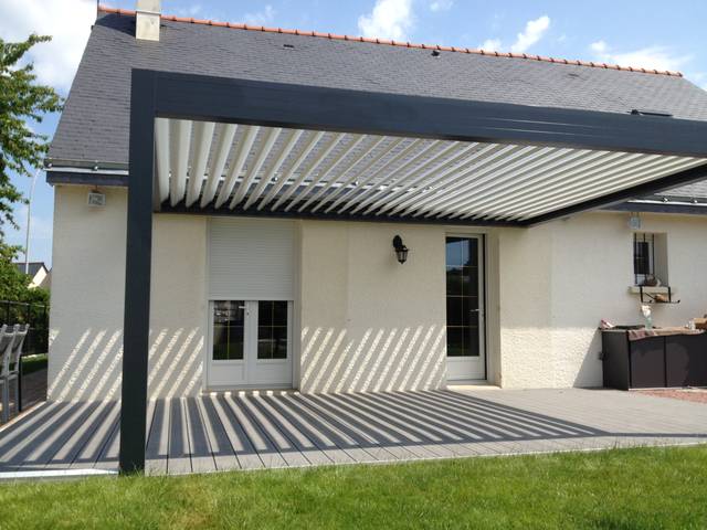 Pergola, préau et marquise — Réalisation JLR Menuiseries Angers